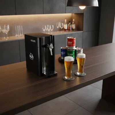 Krups The Sub in a stylish home bar setup